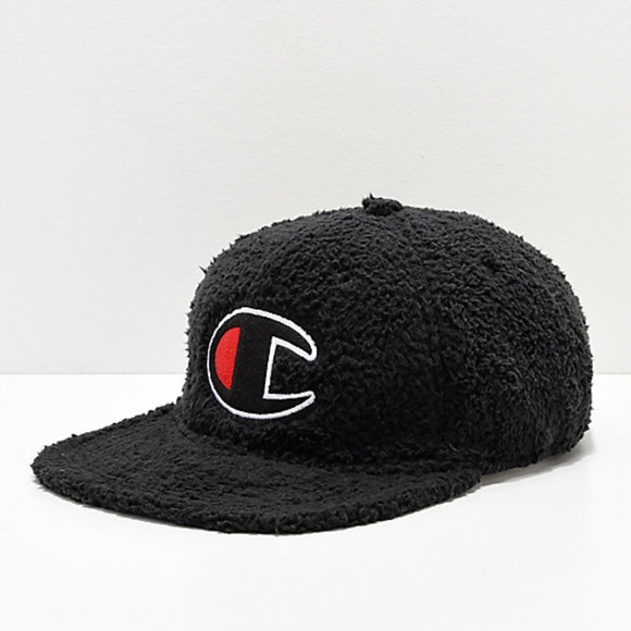 Champion Other - Champion Black Fuzzy Sherpa Strapback